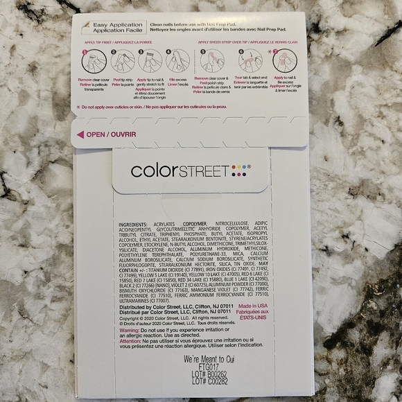 Color Street Nail Polish Strips - French Glitter Manicure - We're Meant To Oui - Picture 2 of 3